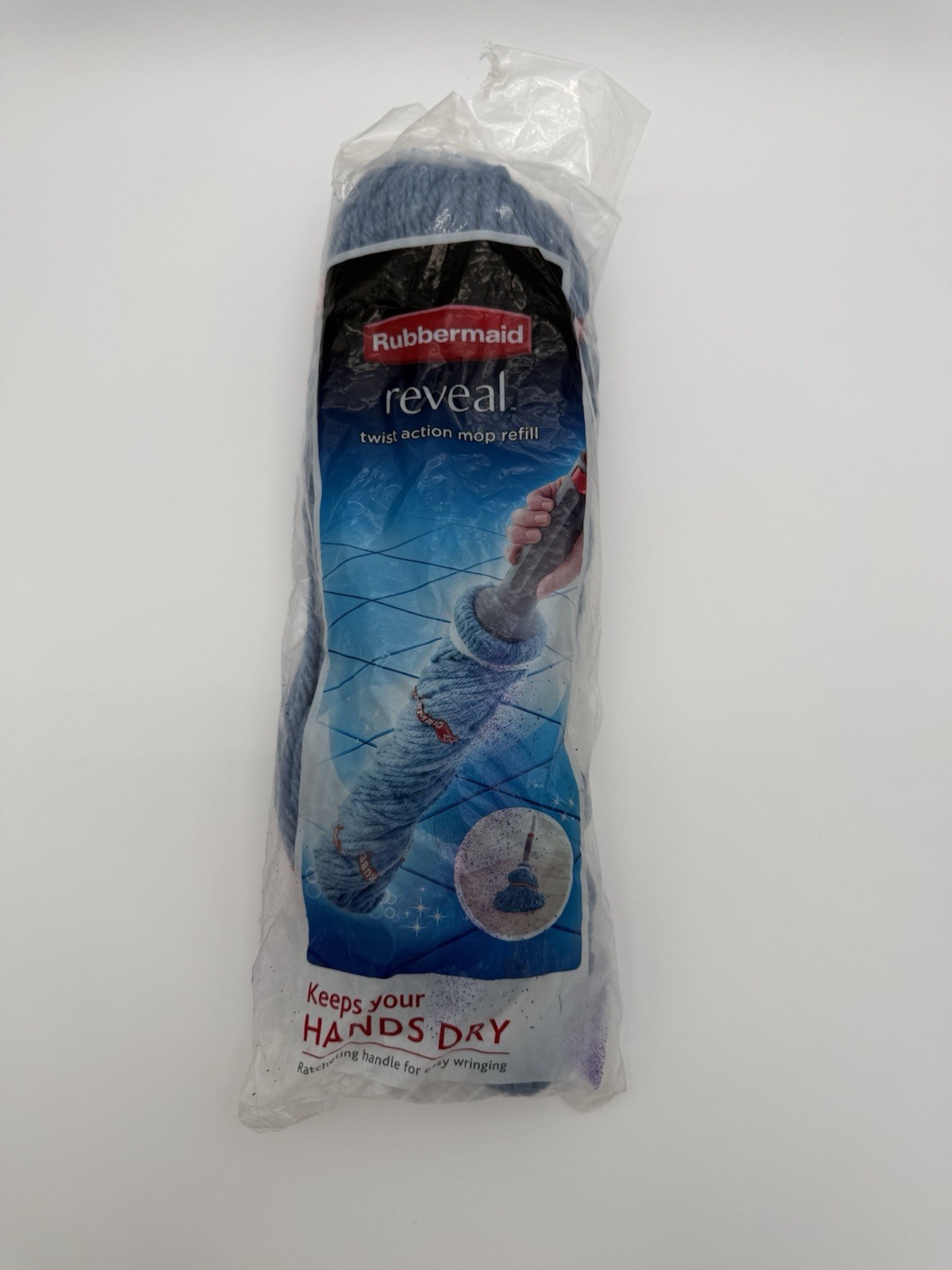 Rubbermaid Reveal Mop Refill Twist Action Washable Mop Head No Touch Easy Grip
