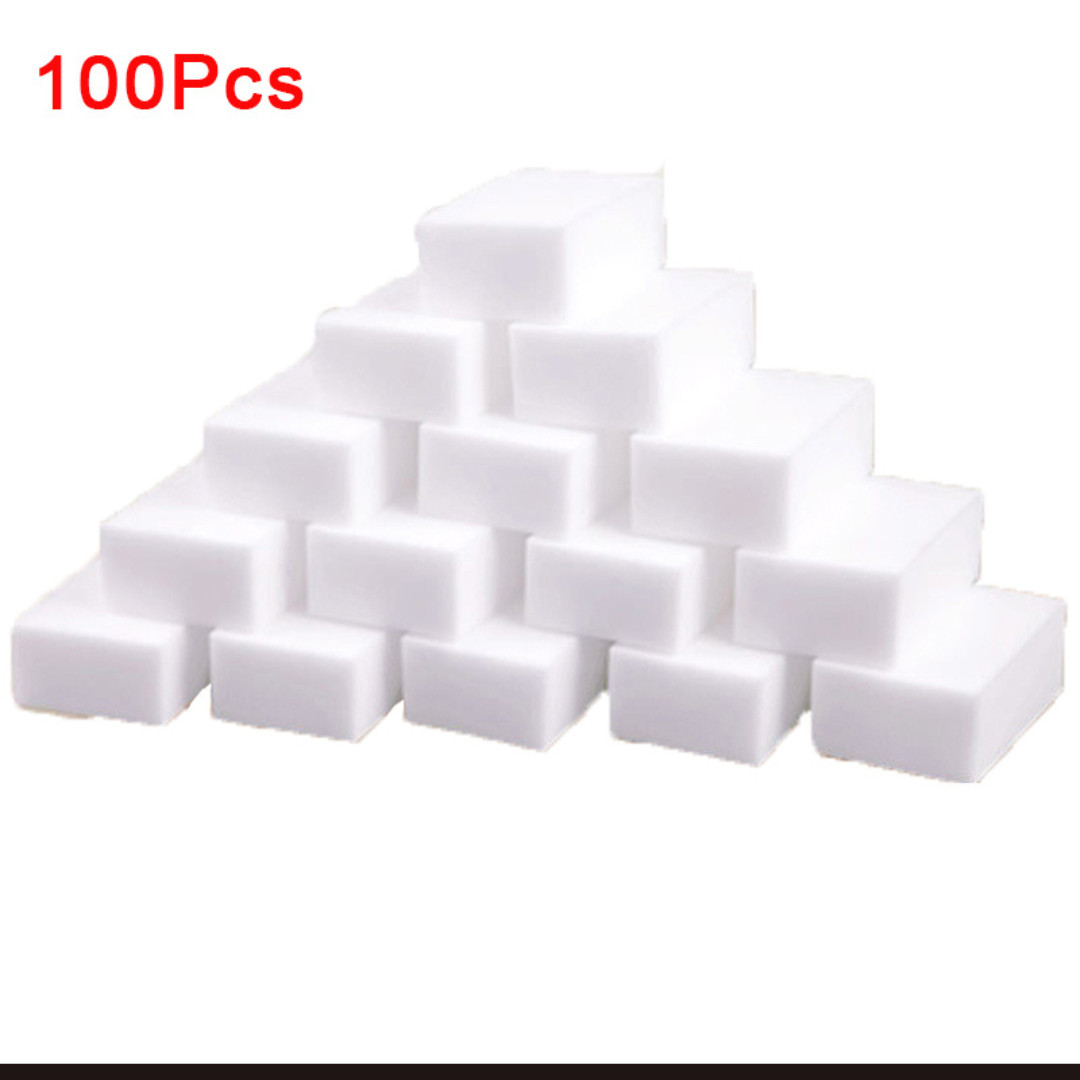 100PCS Melamine Foam Cleaning Sponge Magic Home Kitchen Dish Cookware Eraser New