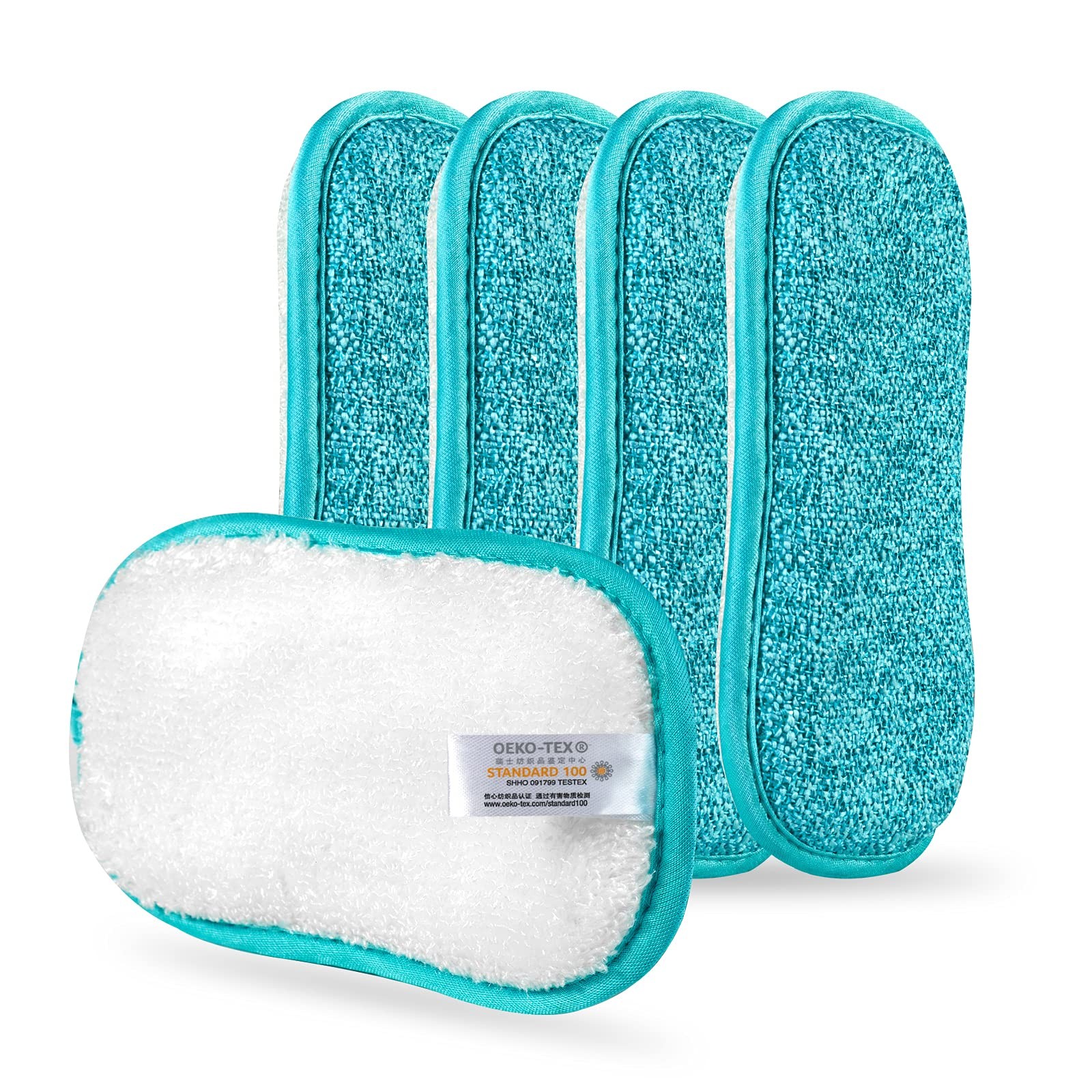 Kitchen Dish Sponge Scrubber Non Scratch Dishcloth No Odor Reusable Washable Mul