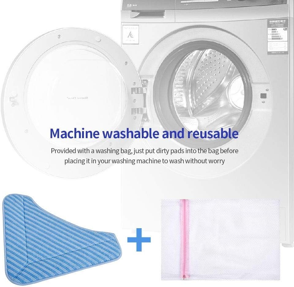 6-Pack Microfiber Replacement Mop Pads for PureClean & Compatible Steam Cleaners