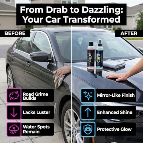Travel Kit, Automotive Car Accessories and Cleaning Supplies, 4-Piece Set with
