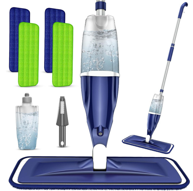 Spray Mop for Floors Cleaning: Wet Dry Hardwood Floor Mops with 4 Washable, New