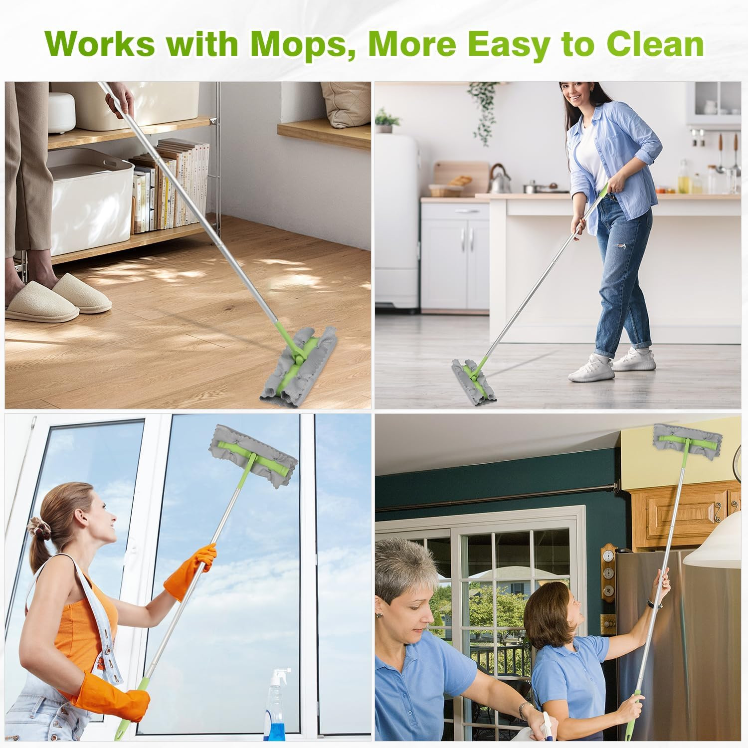 HOMEXCEL Microfiber Glass Cleaning Cloths-6PK 16×14 Lint Free Window Cleani…