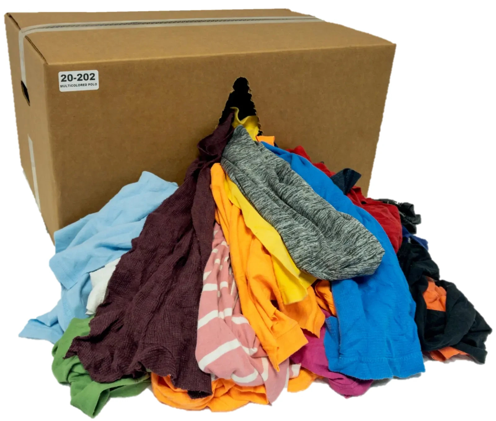 Color Knit Rags – Bulk Uncut T-Shirt Cotton Cleaning Wipers for Multipurpose Use