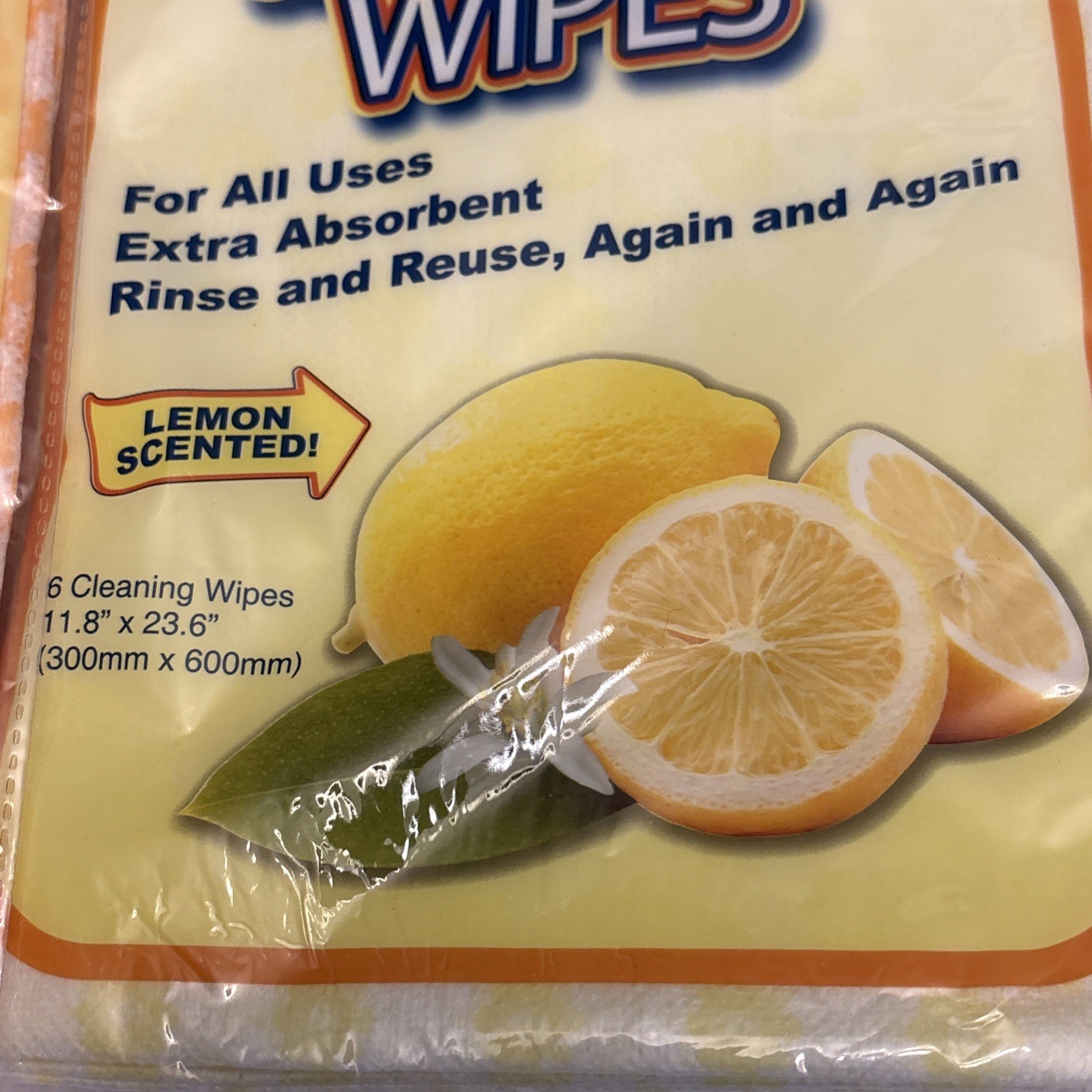 2 Spic And Span Scented Cleaning Wipes 6 Packs 1 Lemon, 1 Orange Reusable