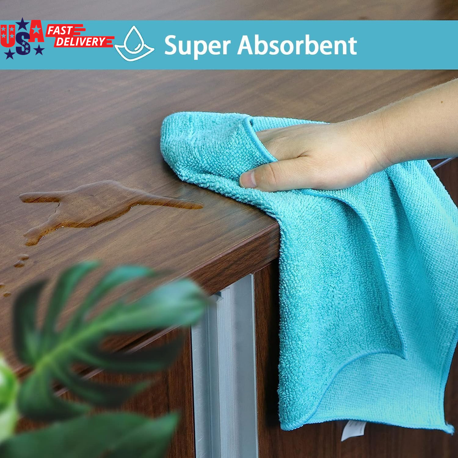 Microfiber Cleaning Cloth 210GSM, Pack of 12, Size:11.5″ X 11.5″, Ultra-Soft, Hi