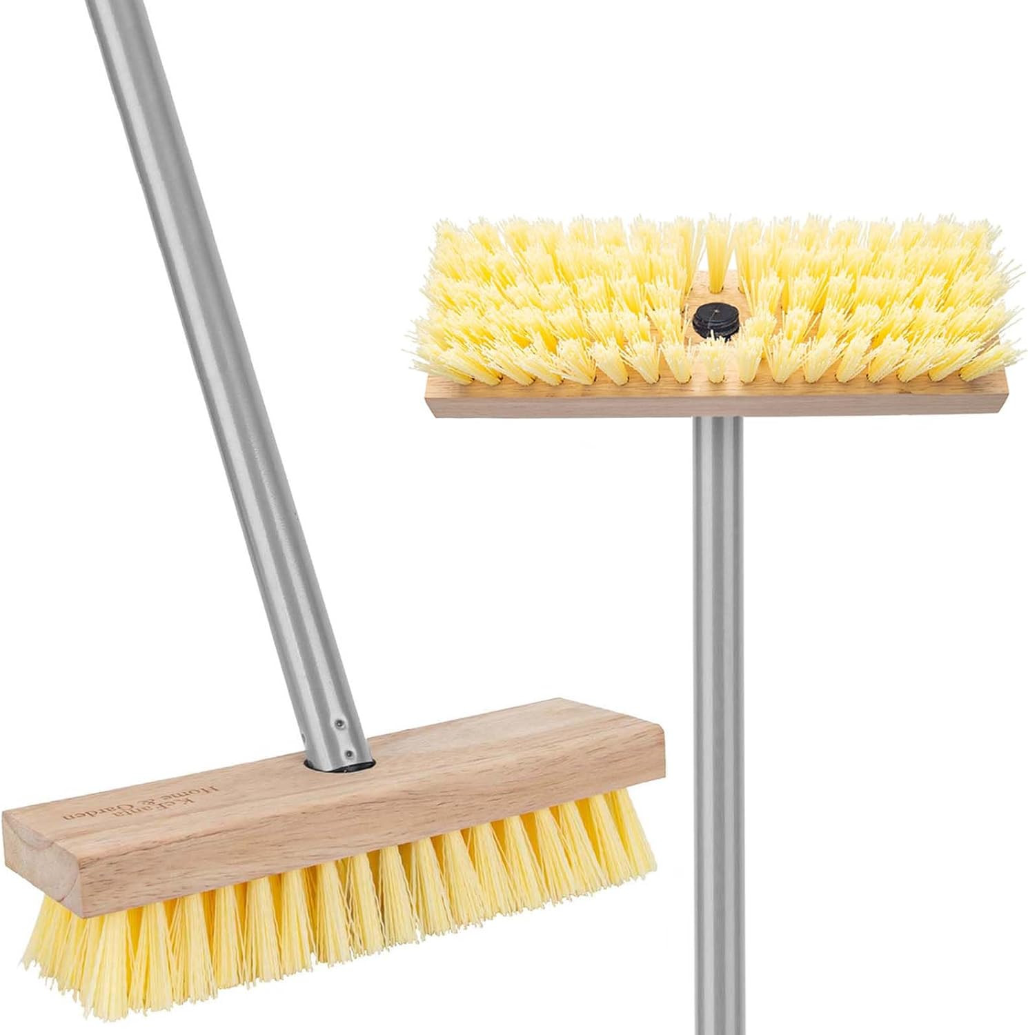 Long Handle Floor Scrub Brush Heavy Duty Stiff Bristle Deck Tile Cleaner