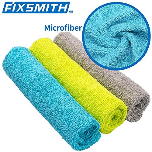 Microfiber Cleaning Cloth – Pack of 8, Size: 12 x 16 in, 8pk 3 Colors Assorted
