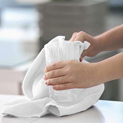 Shop Towels – Pack of 50 Reusable Cleaning Rags – Durable Quality Cotton White