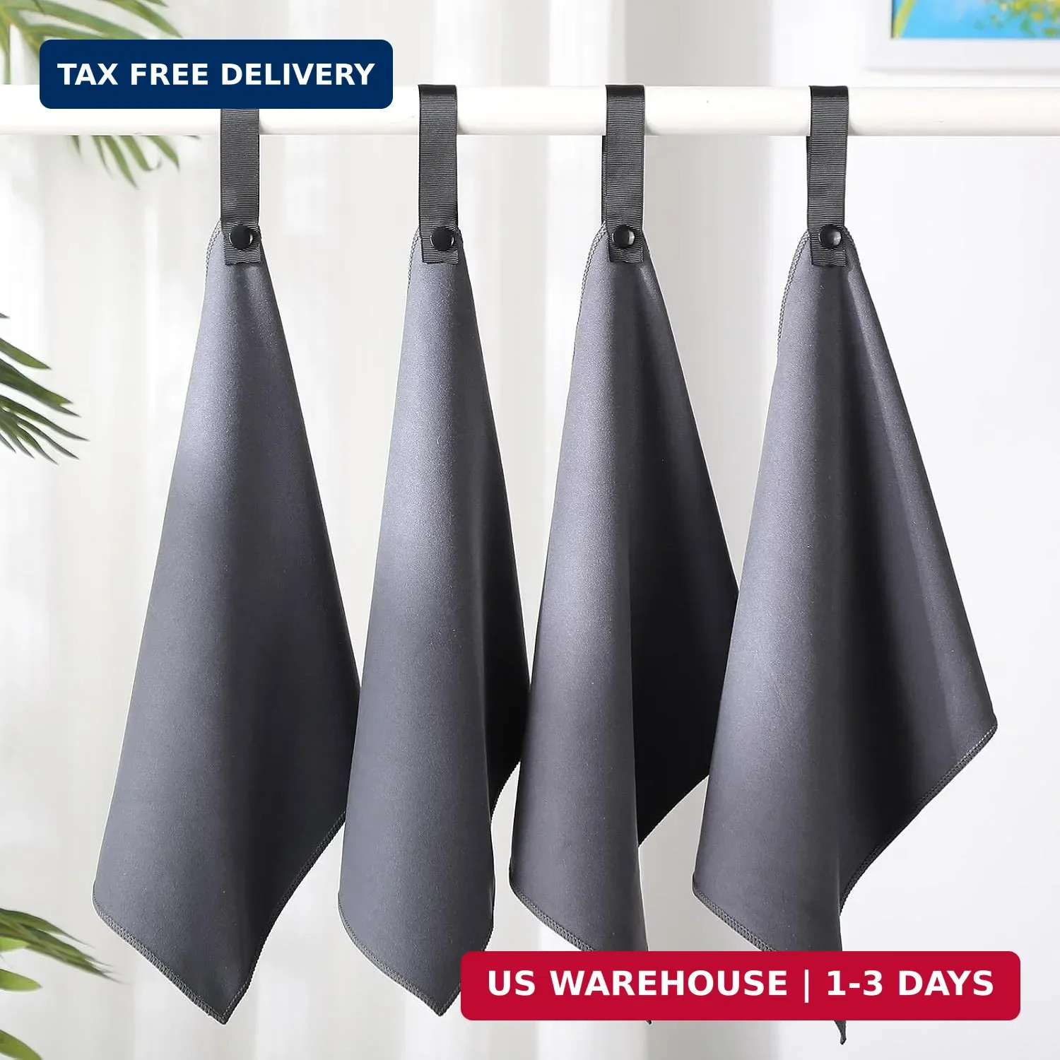 10 Count Quick Dry Microfiber Camping Towels 25×32 cm Travel Hand and Face Towel