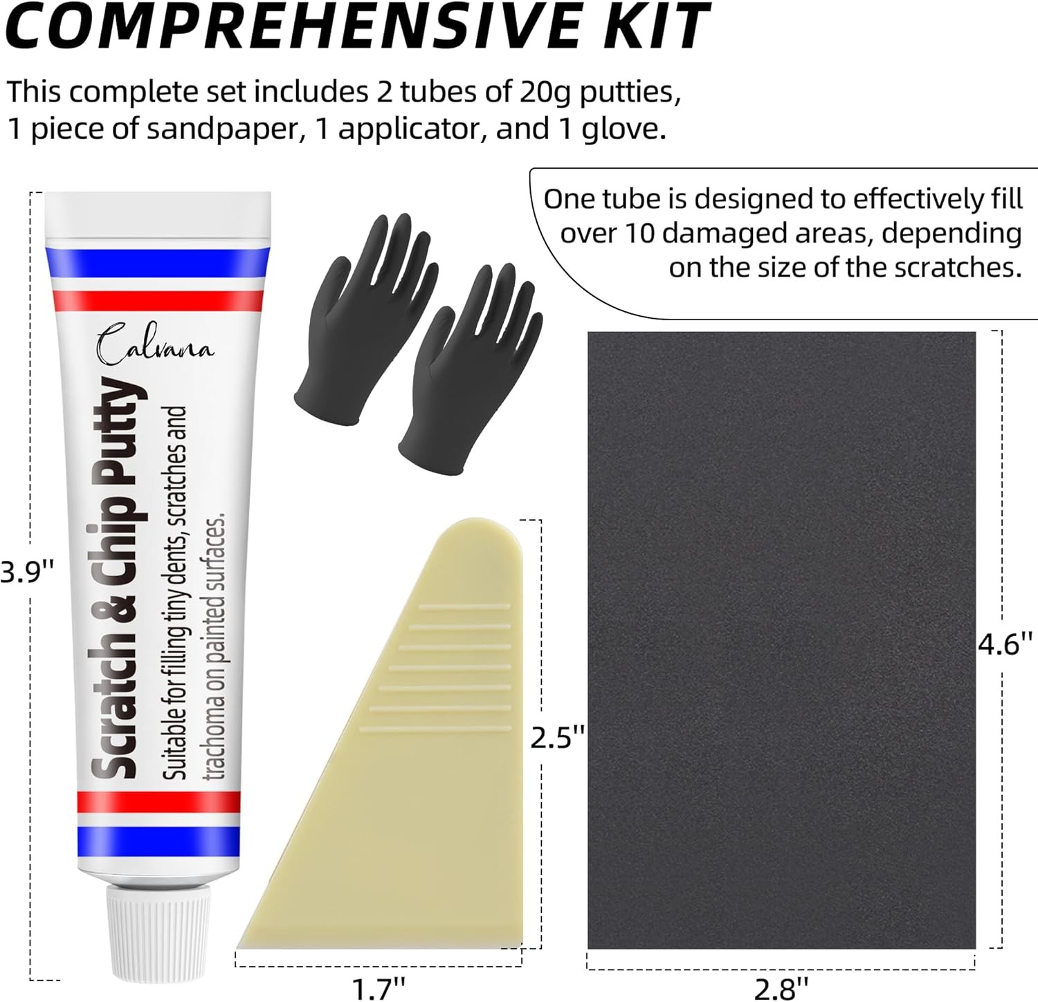 (2 Pack) 20g Car Body Filler Repair Kit, Automotive Putty Scratch Filler, Quick-