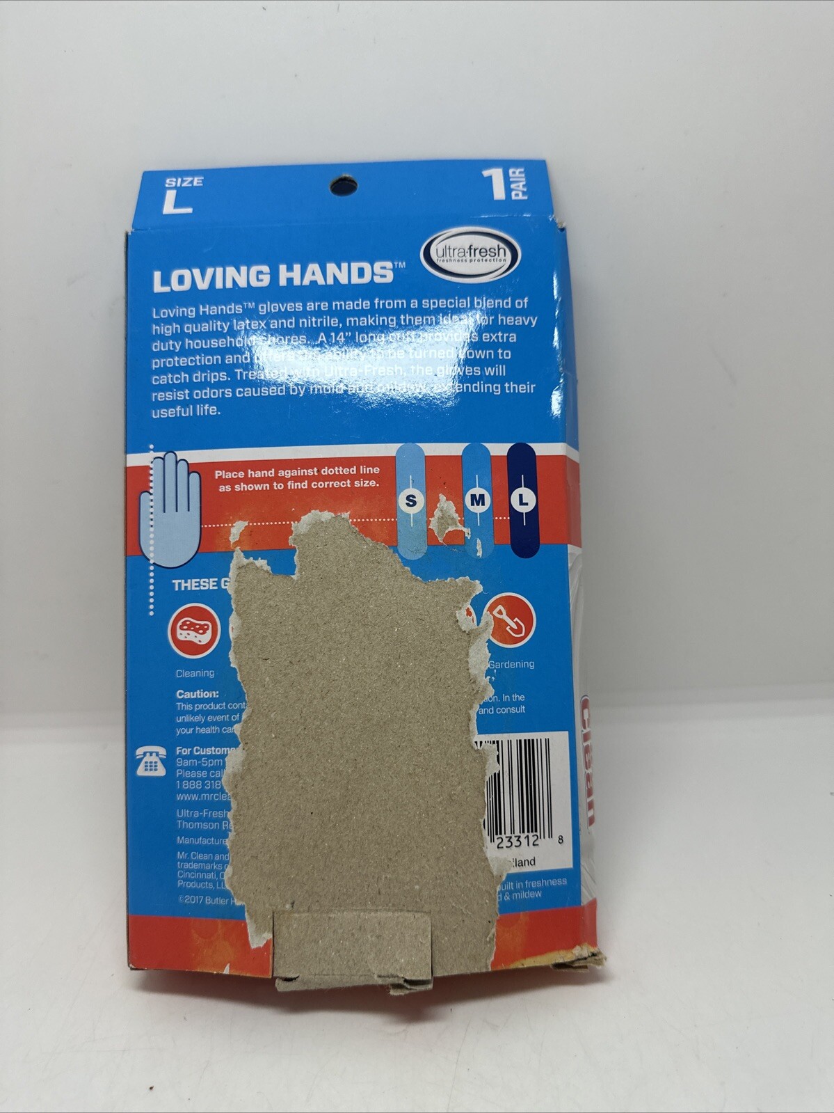 Mr Clean Latex Gloves Loving Hands Extra Long Premium Size Large Purple 1 Pair
