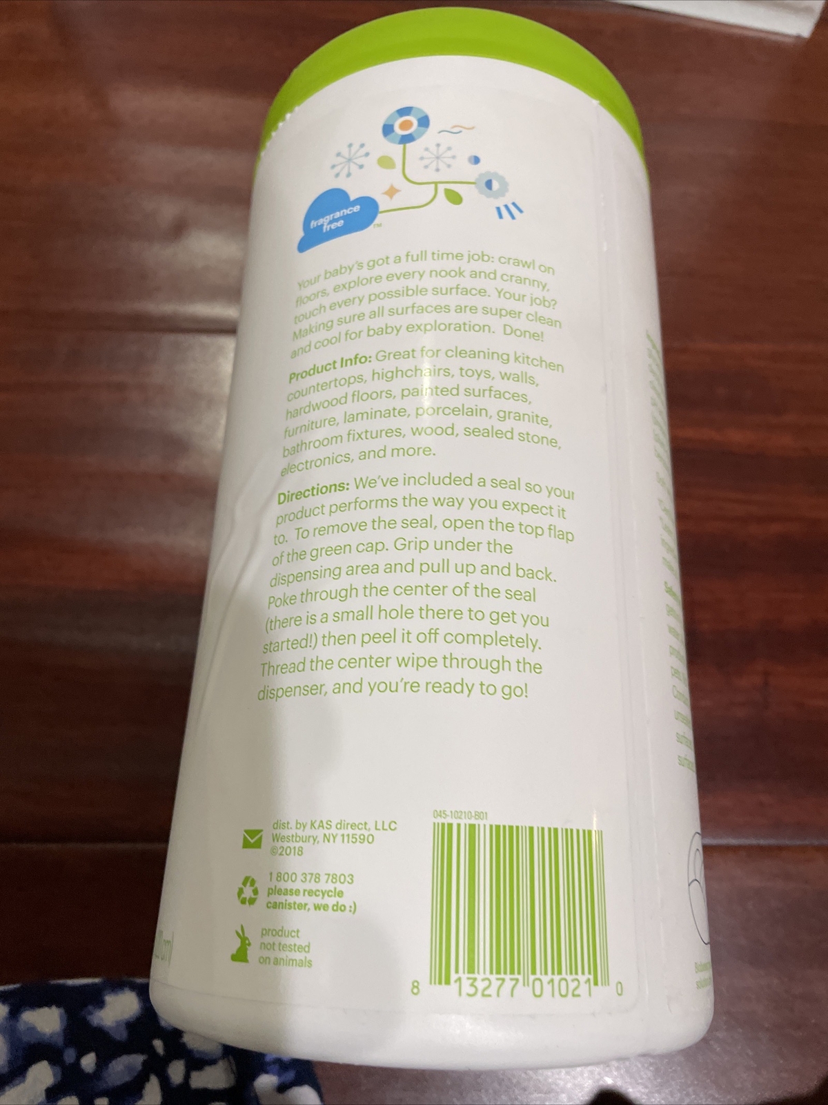 BabyGanics All-Purpose Surface USDA CERTIFICATION Wipes, Unscented, 75 Count