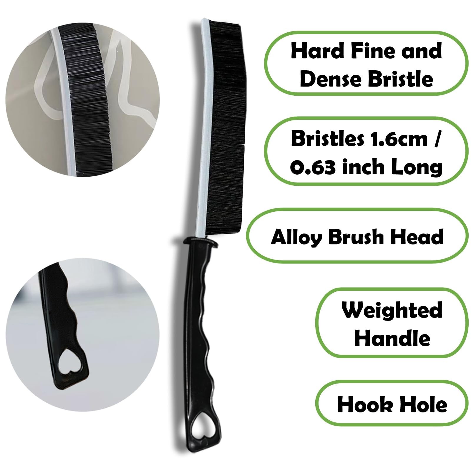 Betanull Crevice Cleaning Brush Set, Multi-Purpose White, Black, Red, Yellow