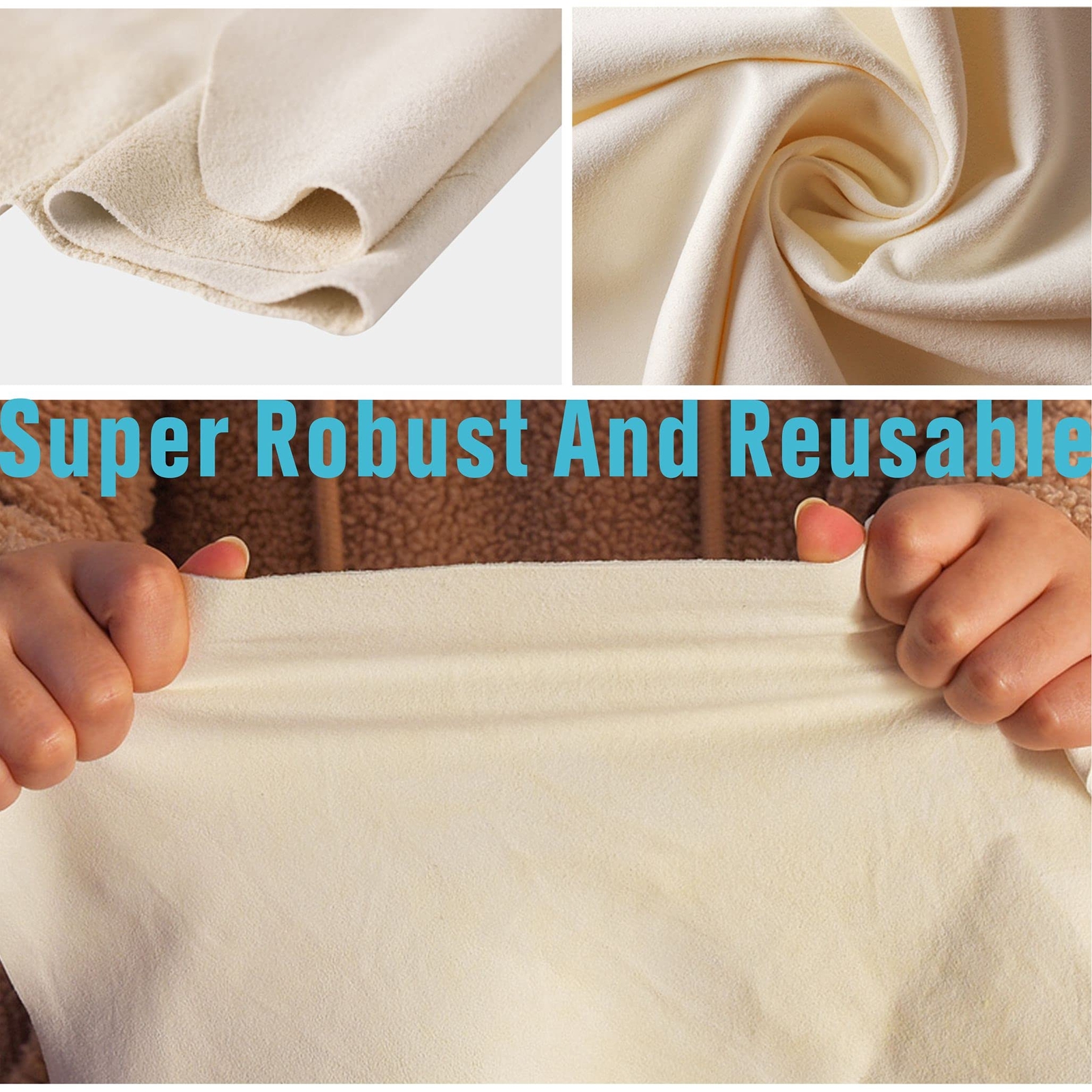 3 Pack Real Leather Fast Drying Cleaning Cloth for Car Wash Super Absorbent