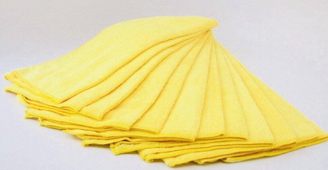 (New) K Signature Ultra Plush Microfiber Towel, Yellow, 16 in x 16 in, Options