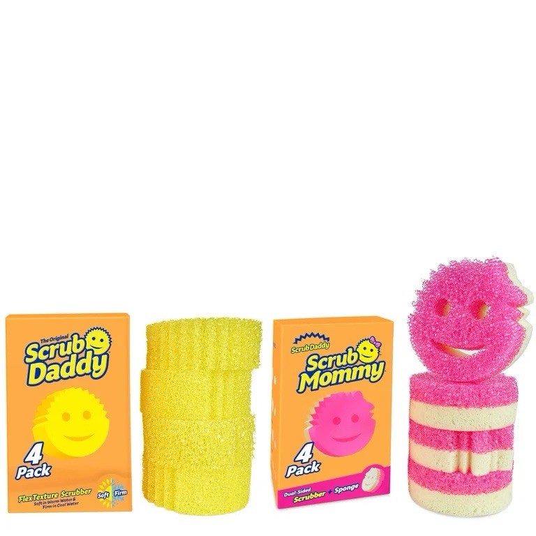 Original 8 -Pack-Scrub Daddy & Scrub Mommy – Kitchen Sponges – Dish Scratch Free