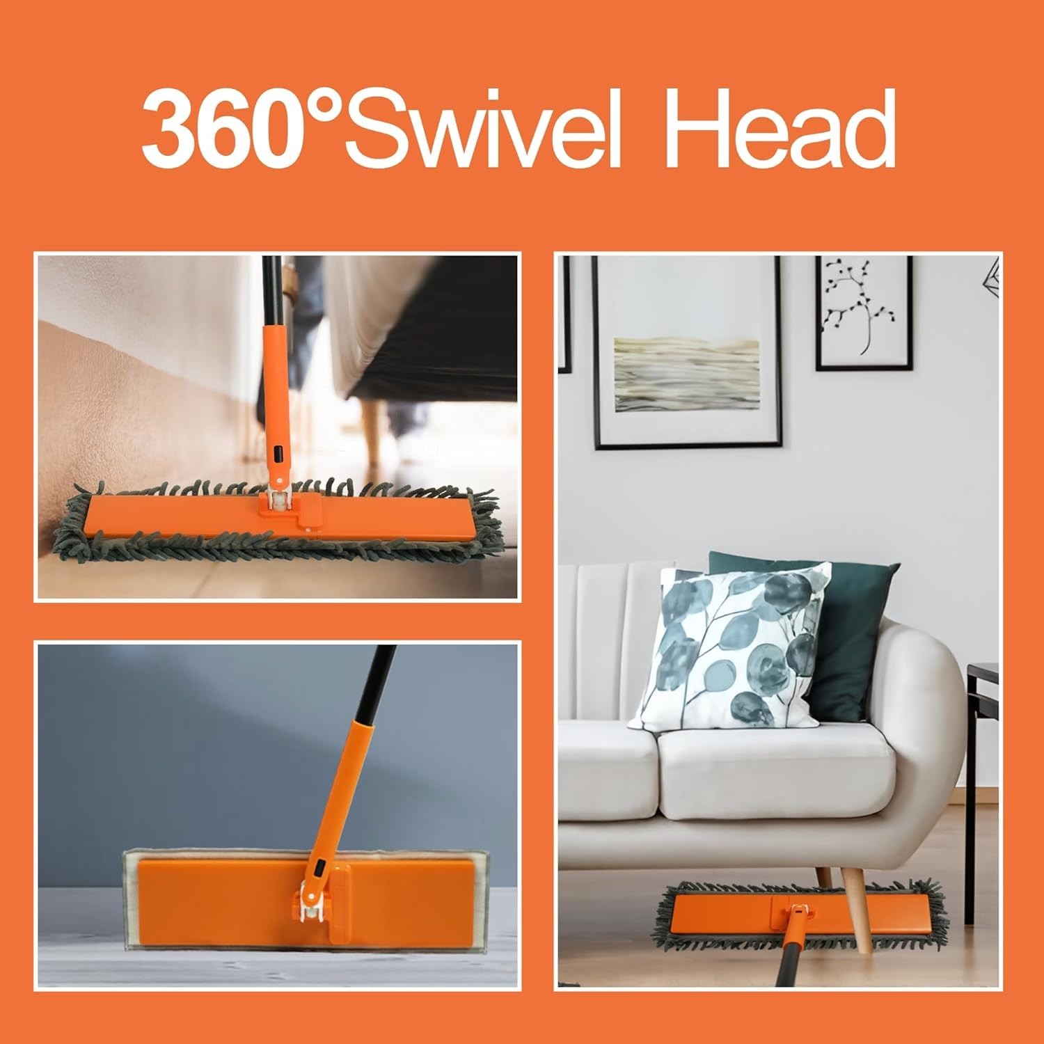 Effective Floor Dust Mop with Hang Hook – Perfect for Vinyl & Tile Cleaning