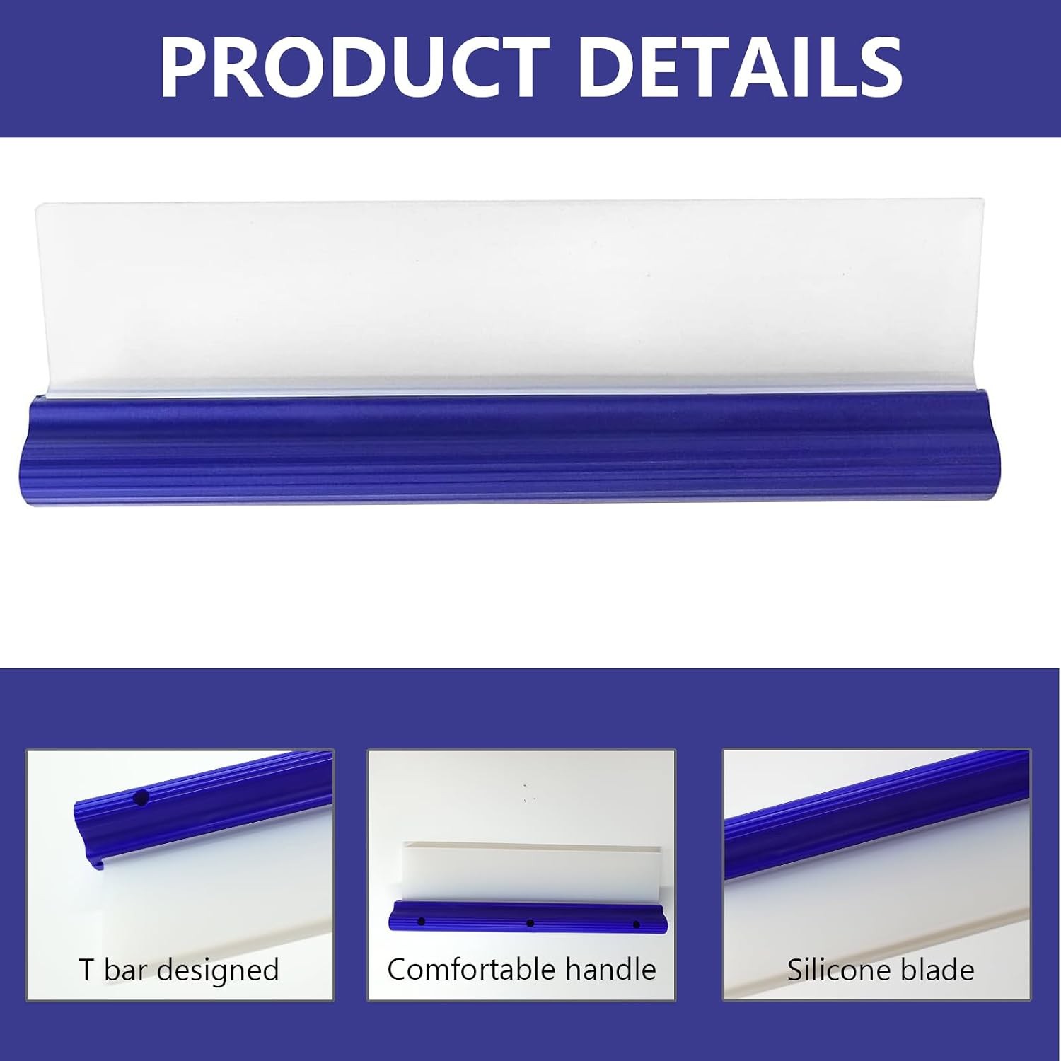 Professional Automotive Wiper Blade Squeegee, 12 inch 3-Layer Silicone Water