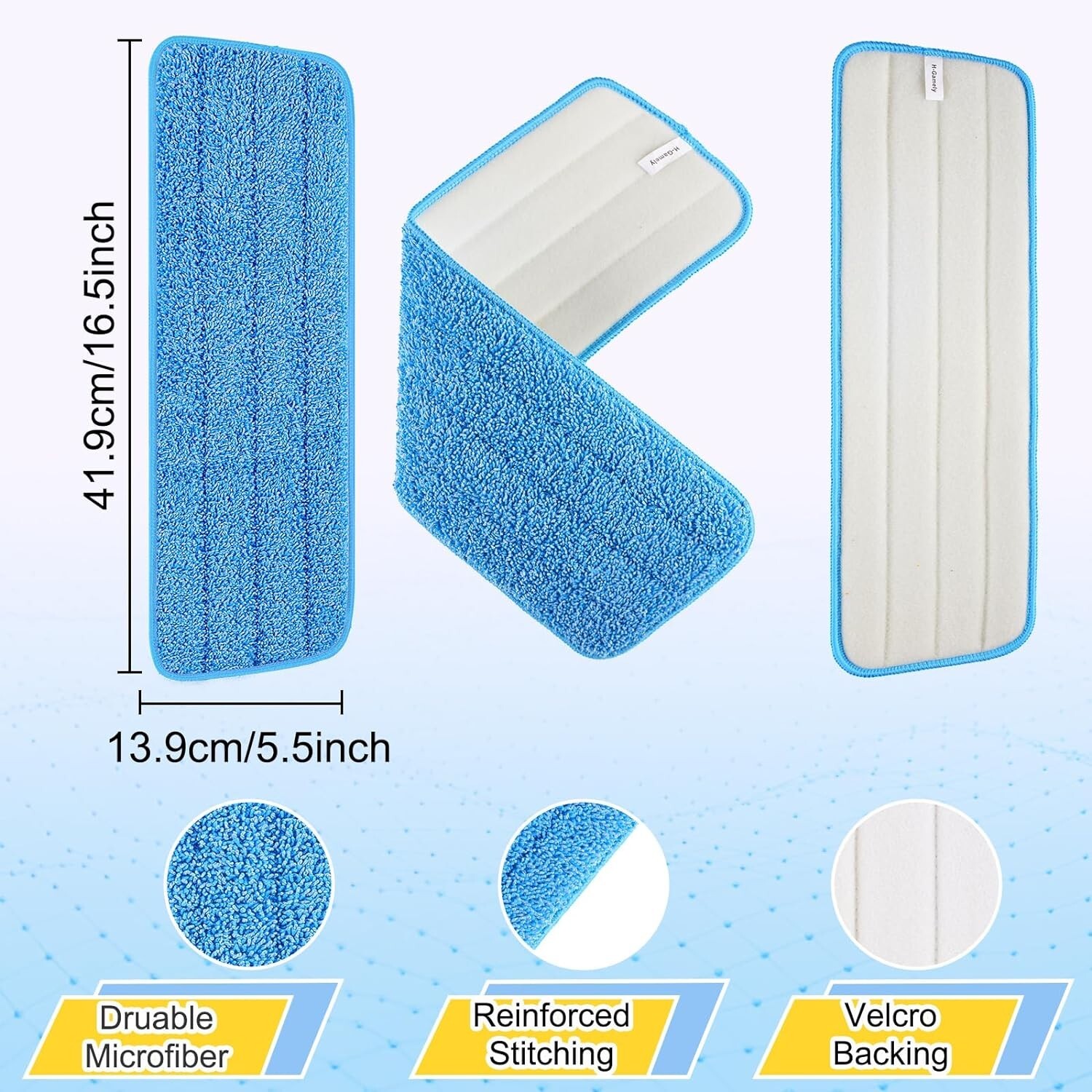 Durable Microfiber Replacement Mop Heads – 8 Pack Set with Money-Back Guarantee