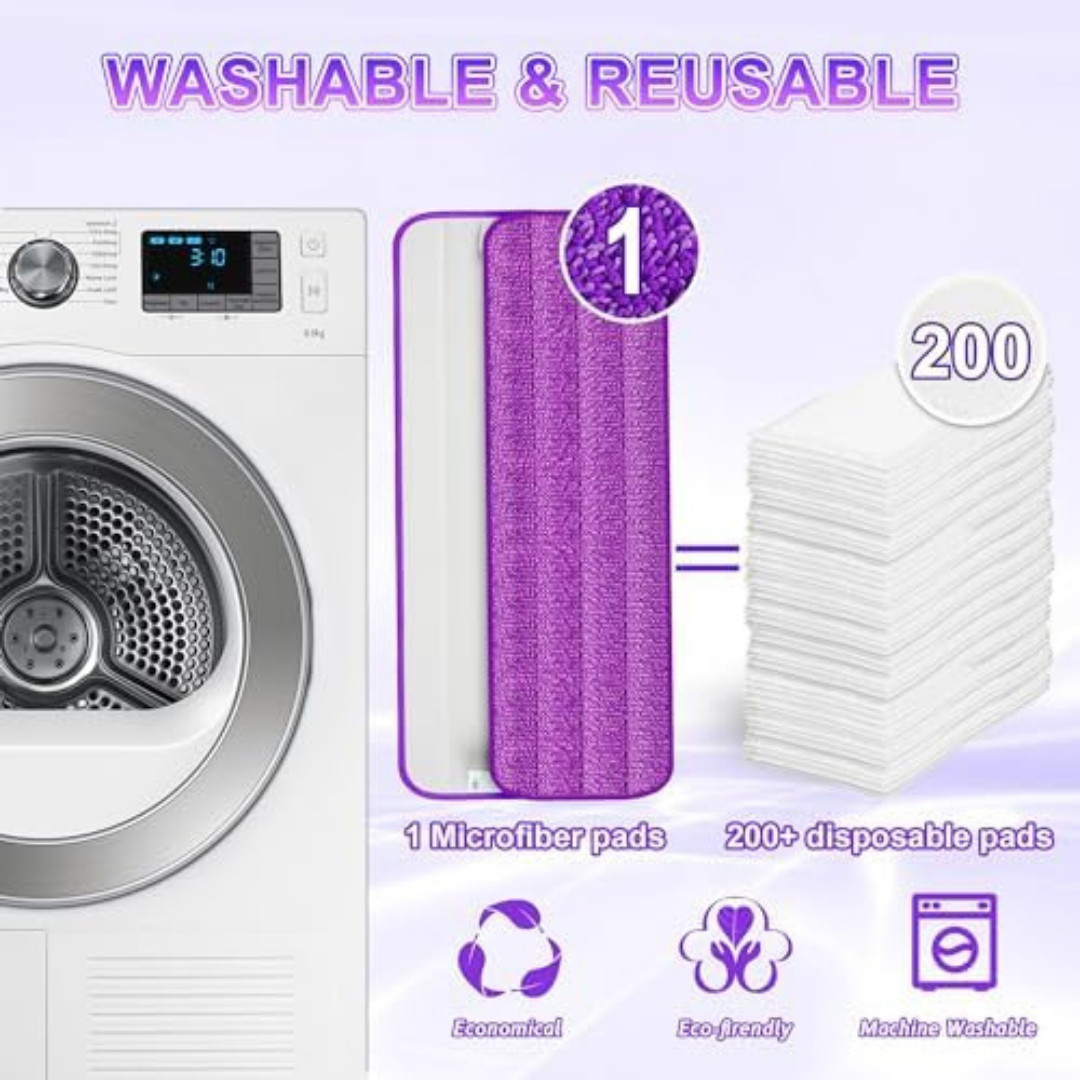 6 Pack Reusable Mop Pads for Swiffer PowerMop, Power Mop Pads 15” Microfiber Re
