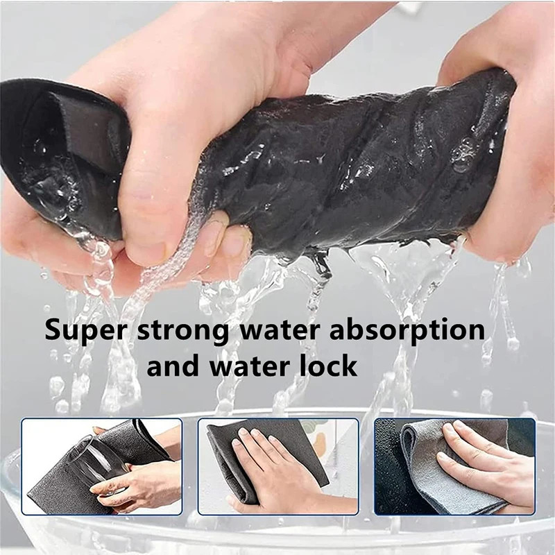 New Thickened Magic Cleaning Cloth Microfiber Glass Clean Towel Reusable Washabl