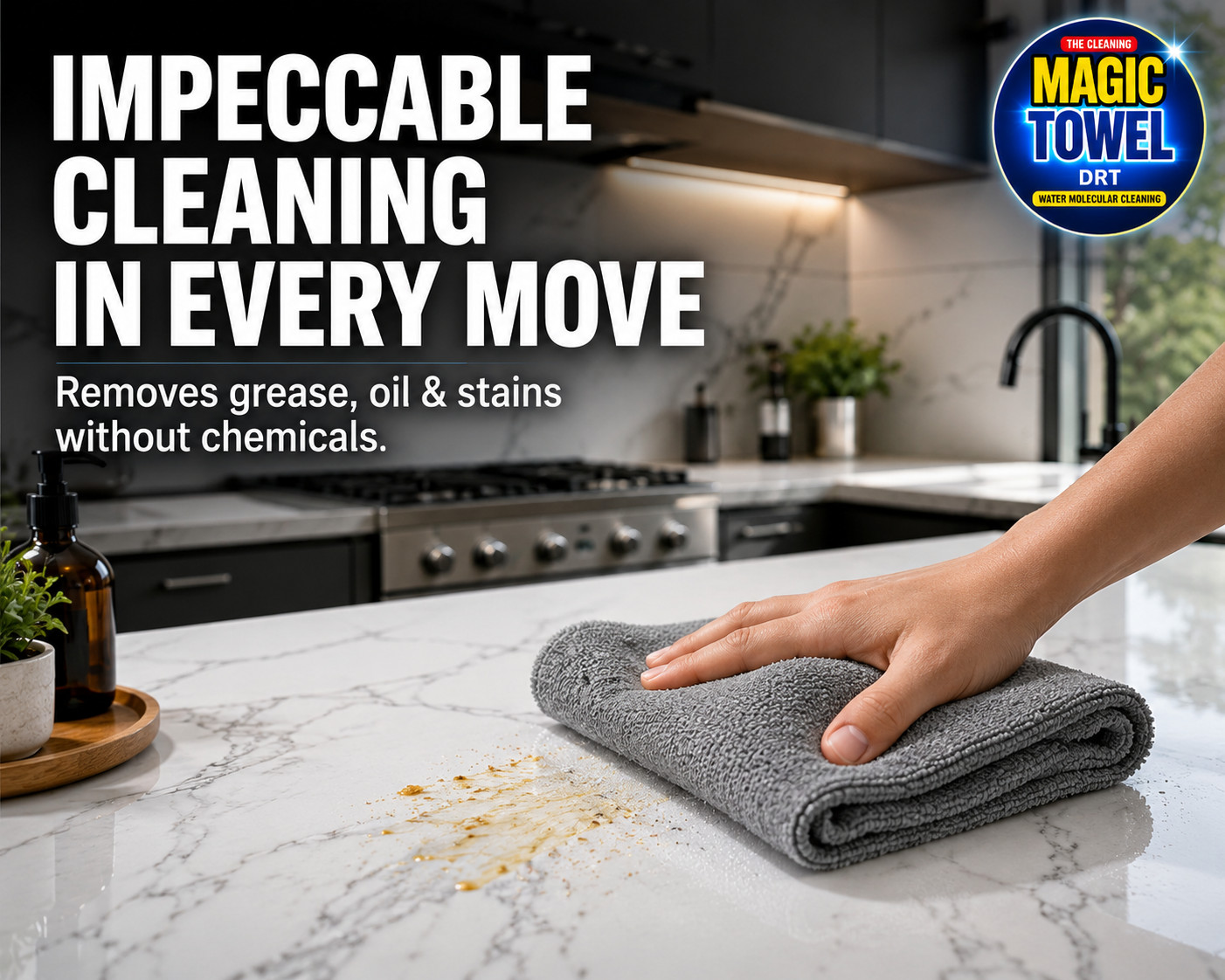 The Cleaning Magic Towel – PVA Micro Cloth- Ultra Absorbent, Lint-Free, Multiuso