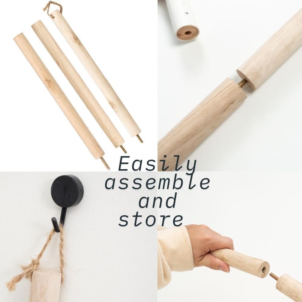 Natural Broom – Indoor Grass Broom – Long Handle Broomstick for House, Garage, O