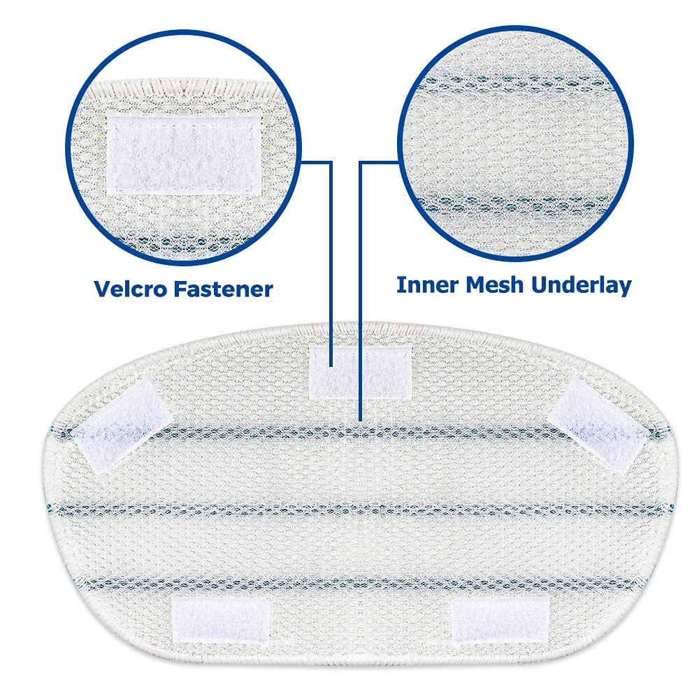 10 Pack Washable Steam Mop Pads for 10-in-1 Steam Mop | Reusable, Compatible, Hi