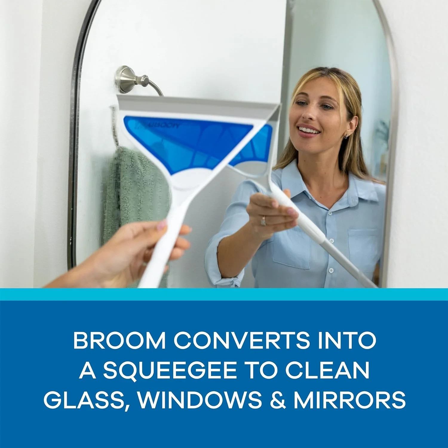 Helio Air Broom, All Surface Lightweight Silicone Broom, Squeegee