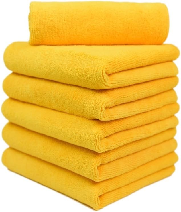 CARCAREZ Premium Microfiber Detailing Towels, 340 GSM Lint Free Car Buffing…