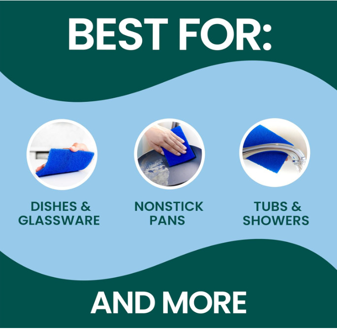 Scotch-Brite Non-Scratch Scour Pads, Scouring Pads for Kitchen and Dish Cleaning