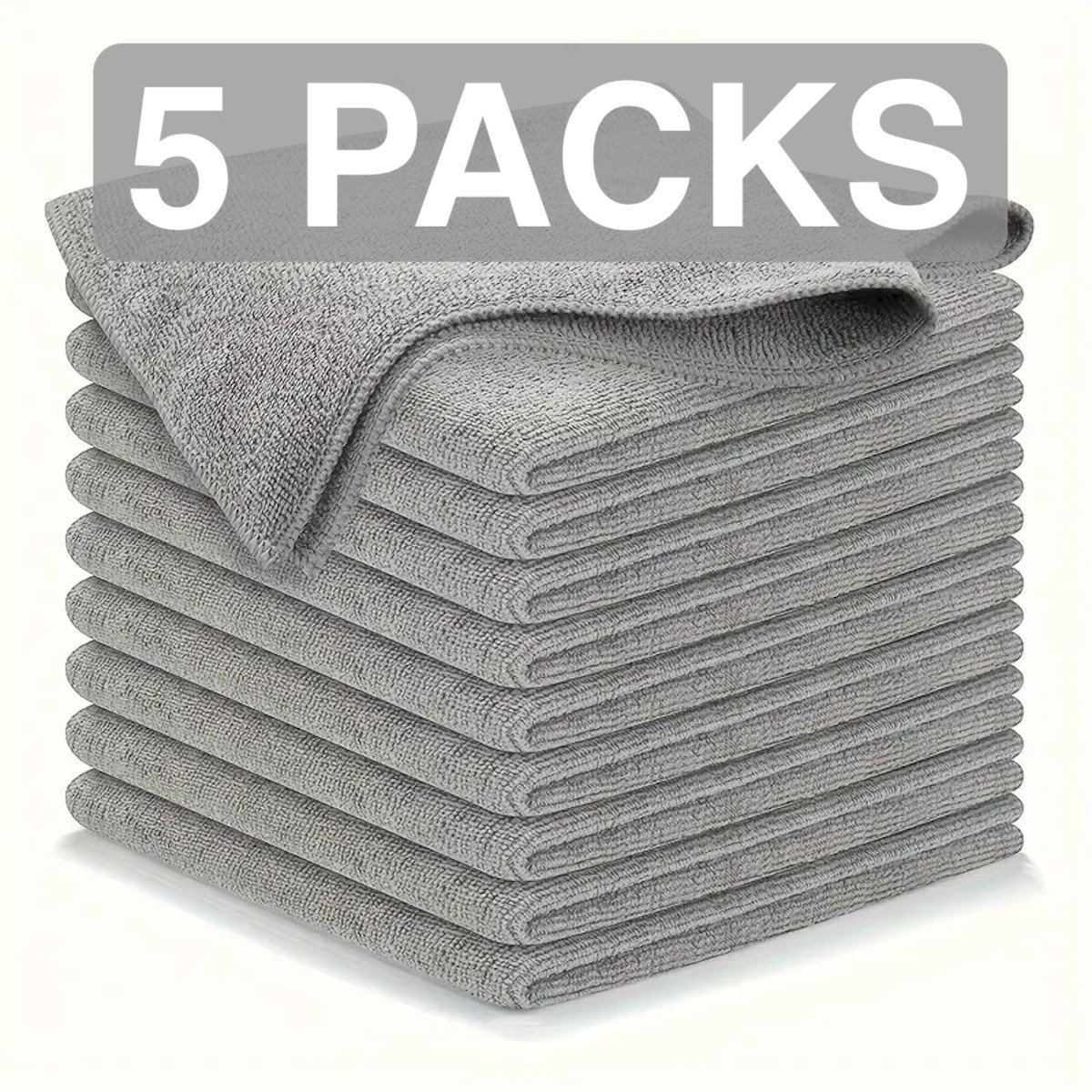 5 Pack Microfiber Cleaning Cloths Towels Rag Car Detailing Kitchen House Dusting