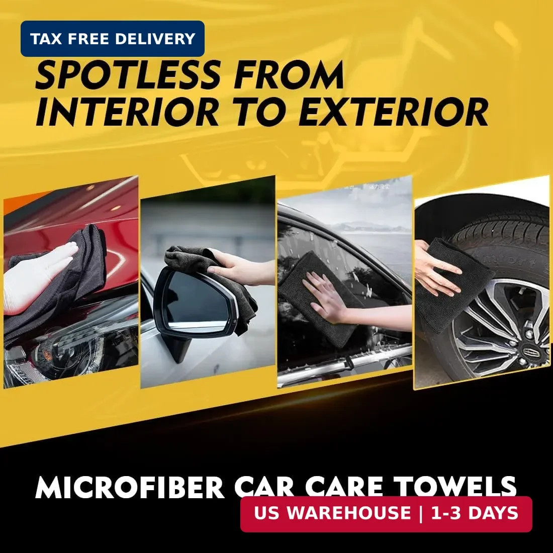 Microfiber Cleaning Cloth Set of 20 Towel Rag Car Polishing Detailing No-Scratch
