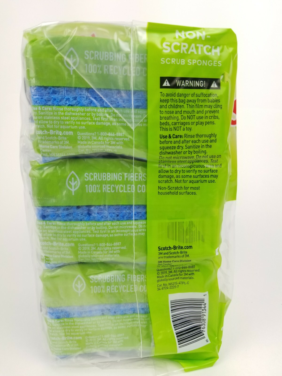 Scotch-Brite Non-Scratch Scrub Sponge 21 ct. Free Shipping New