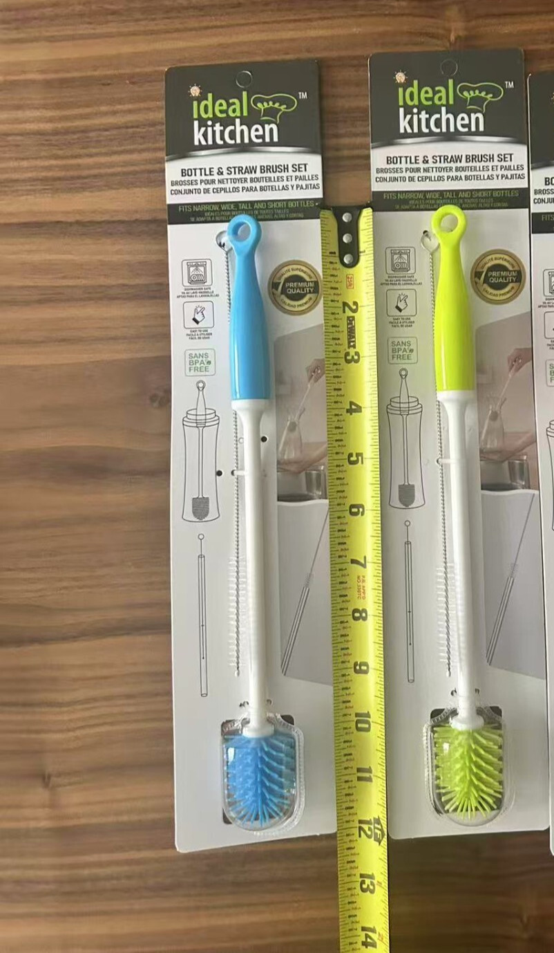 2-in-1 Water Bottle Brush Cleaner and Straw Brush set of 2 Brand NEW