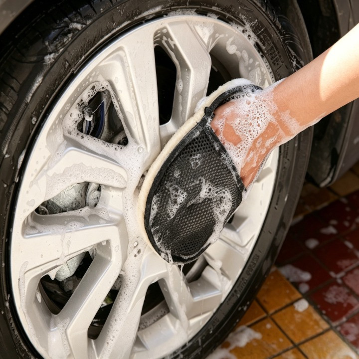 2 Pack Premium Car Wash Mitt Soft Plush Cleaning Gloves Scratch Free Auto Care