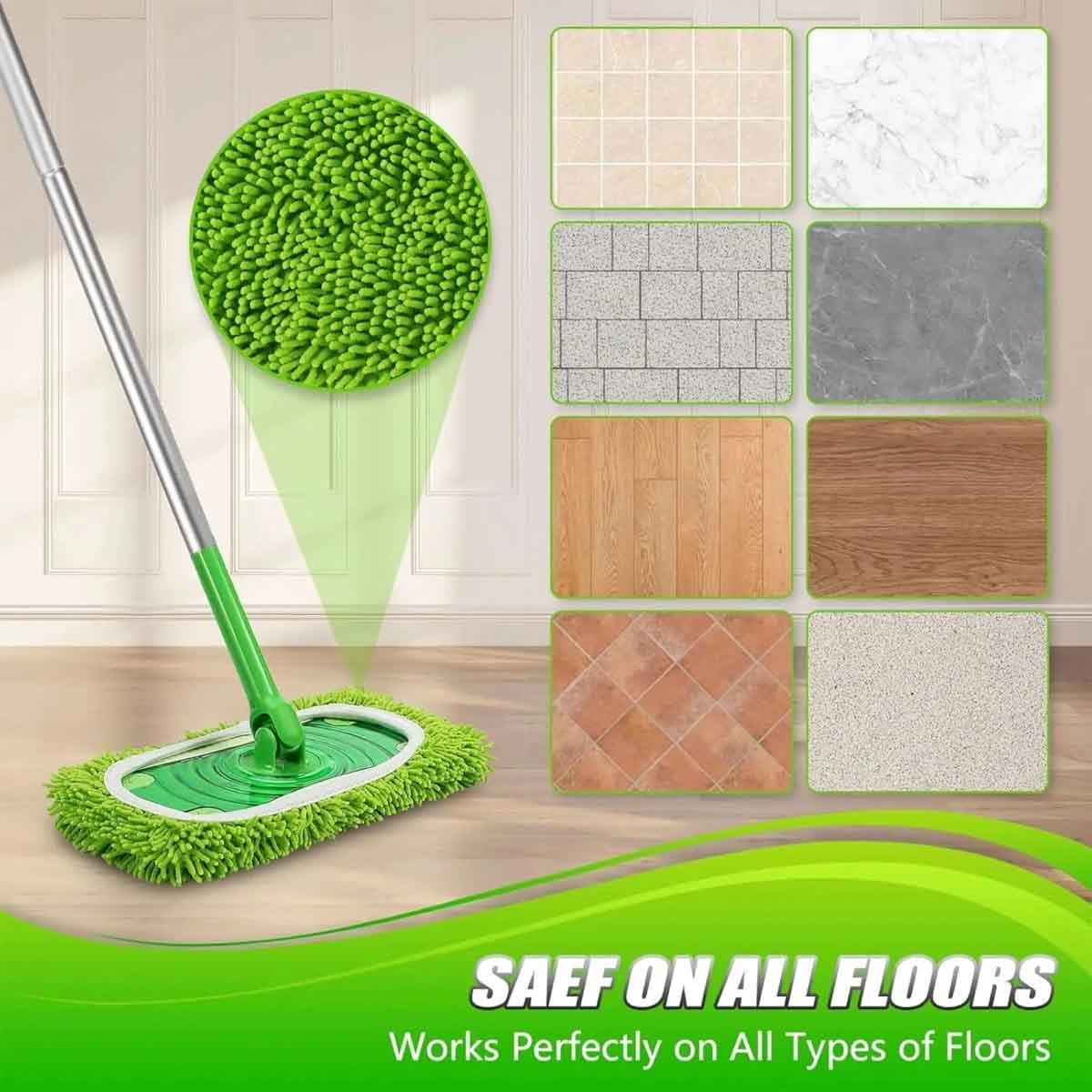 10″×4.5″ Chenille Mop Refill Pads for Swiffer Sweeper Only