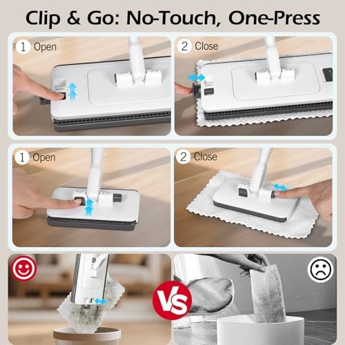 Disposable Dust Mop with Mini Sweeper Mop,2-in-1 Disposable White(11″*4.5″)