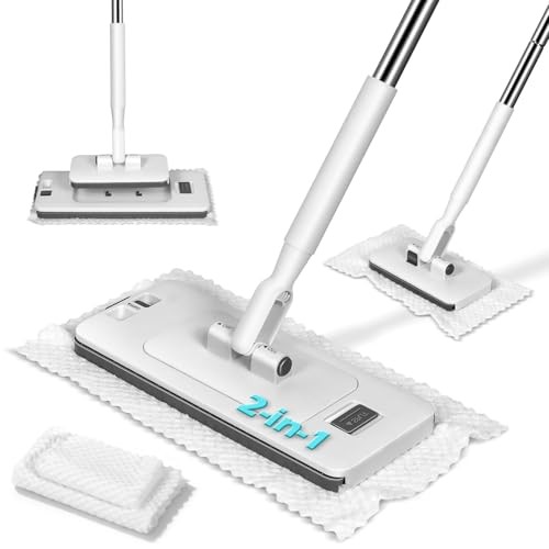 Disposable Dust Mop with Mini Sweeper Mop,2-in-1 Disposable White(11″*4.5″)