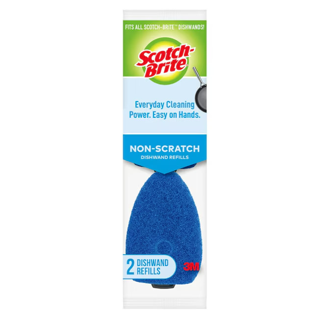 Scotch-Brite Non-Scratch 2 -Pack Poly fiber Dish wand refill
