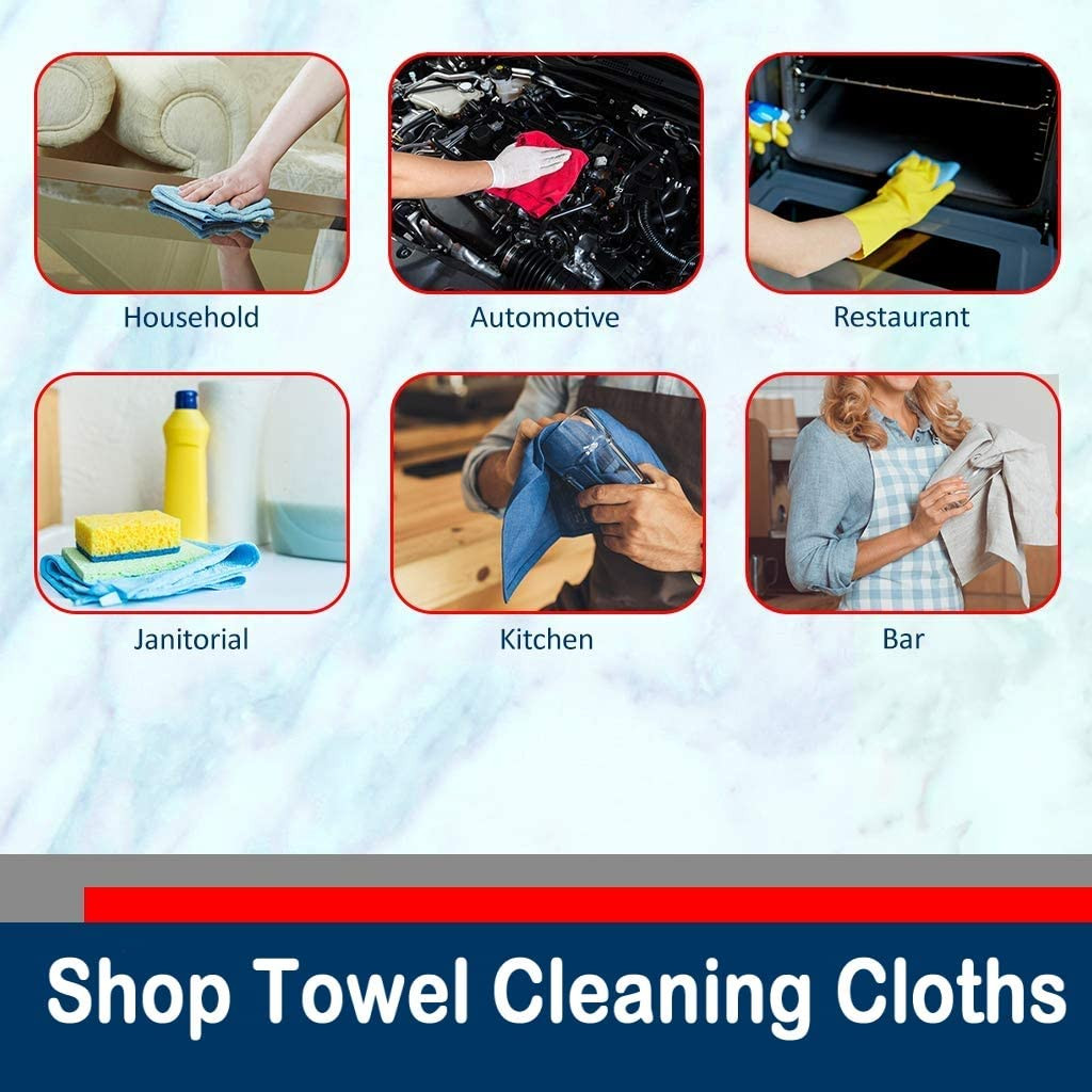 Simpli-Magic 79185 Shop Towels 14”X12”, Blue, 100 Pack