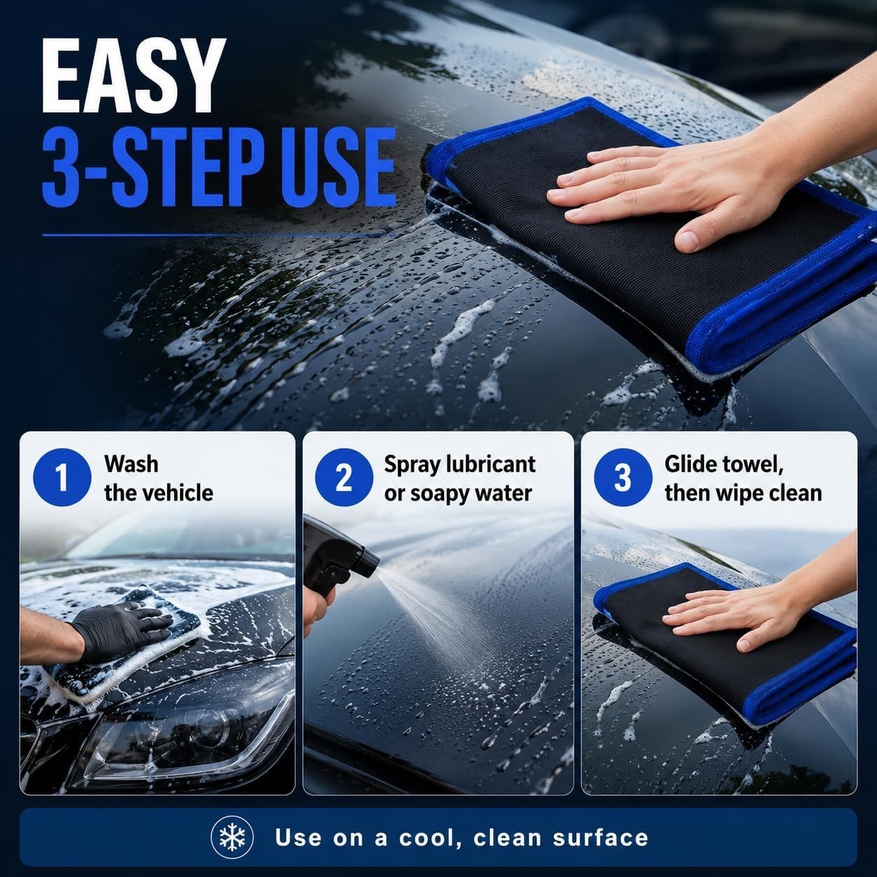 Clay Towel 2 Pack 12 X 12 Inch, Clay Bar Towel for Auto Detailing Microfiber Car