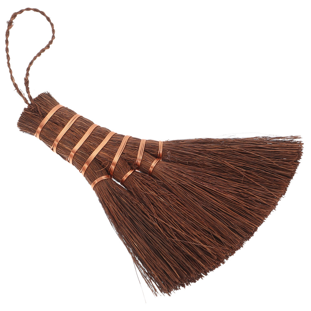 Car Broom Palm Fiber Wood 1Set 5.6*4.6*0.6In For Narrow Spaces Cleaning