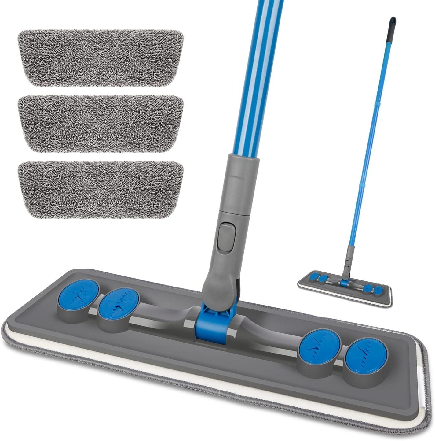 Microfibre Floor Mop for Cleaning Floors, Flat Mop for Laminate Wooden Vinyl …