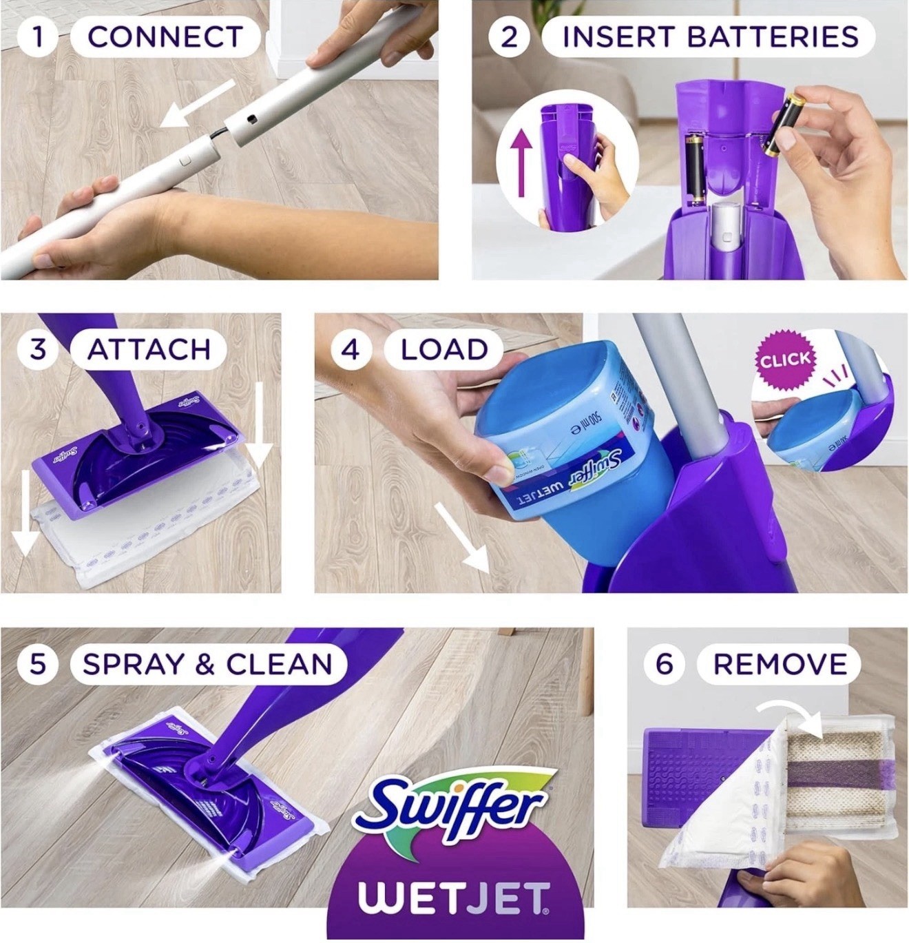 Swiffer 92810 WetJet Dust Mop – Purple