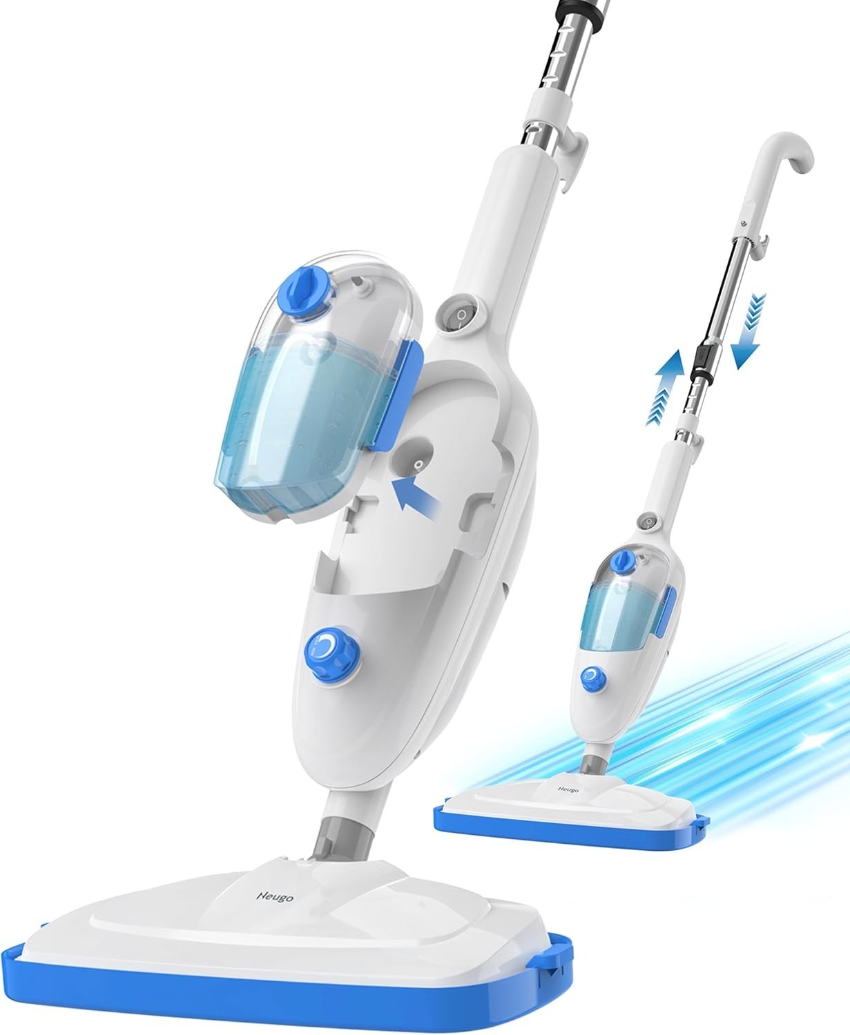 Steam Mop for Hardwood Floors Vinyl Tile Laminate Carpet Deep Clean 2 Washabl…