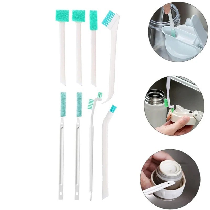 9pcs Household Cleaning Brush Set – Multi-Purpose Bottle, Window & Crevice Clean