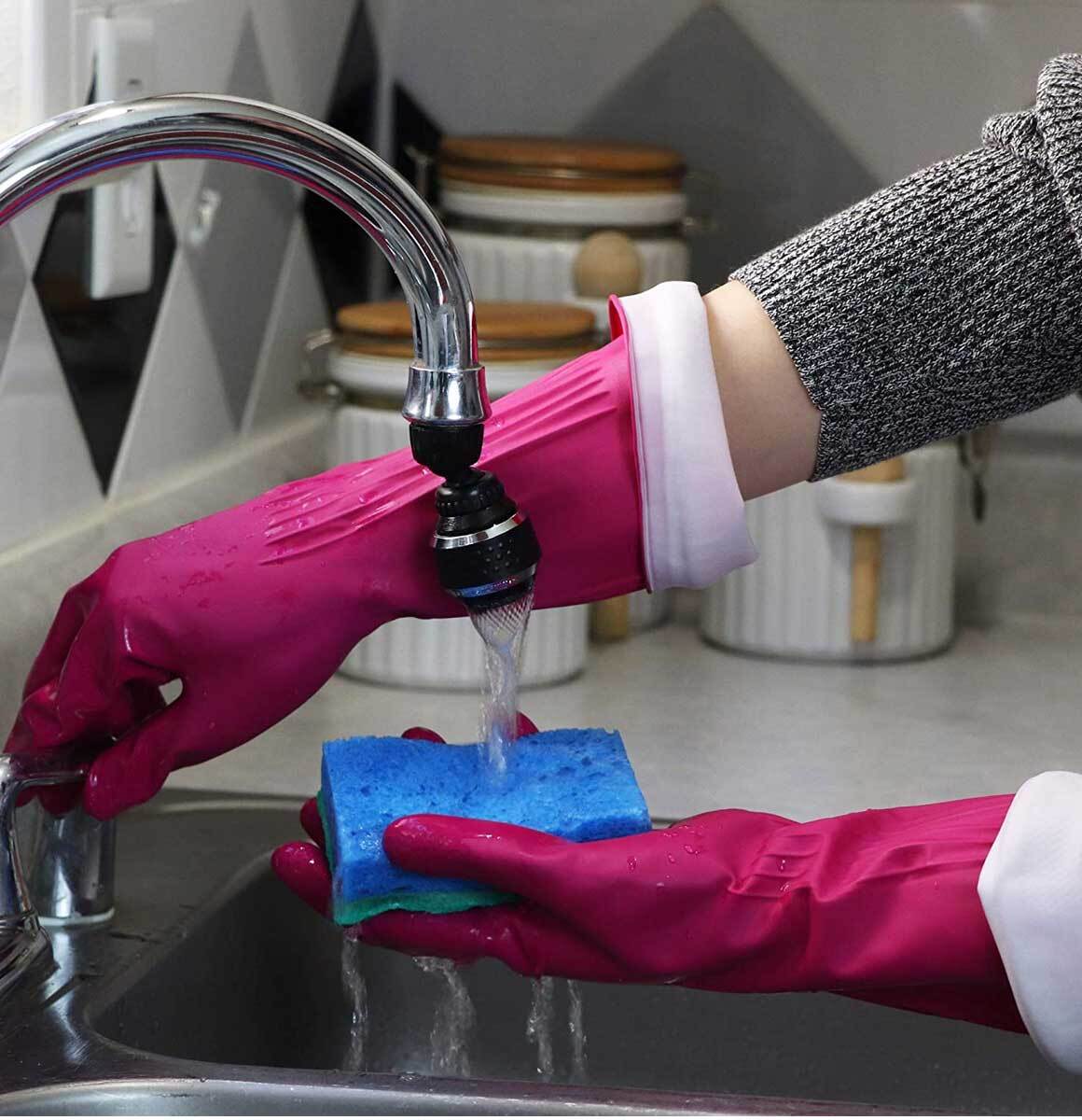 Playtex Living Cleaning Gloves w/ Drip Catch Cuff Large – 1 Pair – Pack of 12