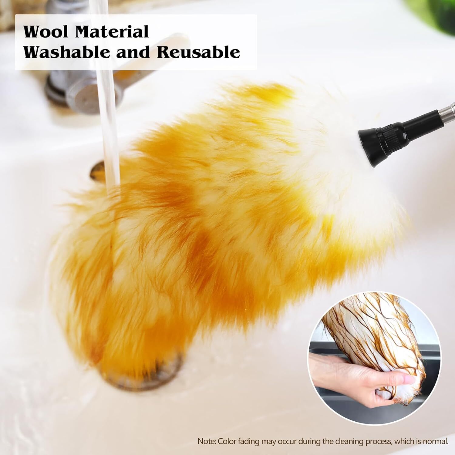 Extendable Lambswool Duster 26-64″ Anti-Static Ceiling Fan & Wall Cleaner